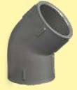 50 mm PVC Elbow 45 Degree (Plain) Class 6kg MP1A6BDF050L
