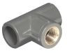 25 x 15 mm PVC Female Threaded Tee - Brass Class 10kg MP2ATFTT025L