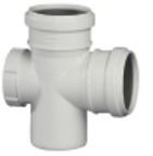 90 mm SWR Drainage Single Tee with Door (RxRxSpg Socket Type) NP1SRPDT090L