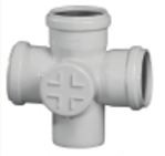 75 mm SWR Drainage Cross Tee with Door (SxSxSxSpg Socket Type) NP1SPTDX075L