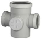 160 X 110 mm SWR Drainage Reducing Cross Tee with Door (CRxCRxCRxSpg Socket Type) NP1SCRDX160L