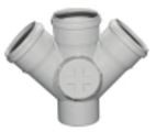 75 mm SWR Drainage Double Y with Door (RxRxRxSpg Socket Type) NP1SRRYD075L