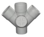 75 mm SWR Drainage Double Y with Door (SxSxSxSpg Socket Type) NP1SPTYD075L