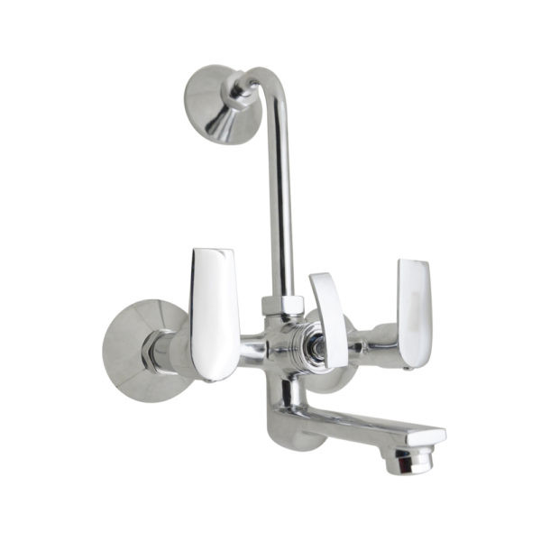 15 mm Wall Mixer with Overhead Shower Provision Polished Chrome 37860