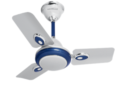 Fusion 900 mm Sweep Ceiling Fan Silver Blue