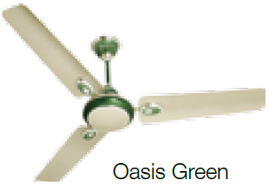 Fusion 1400 mm Sweep Ceiling Fan Beige Oasis Green