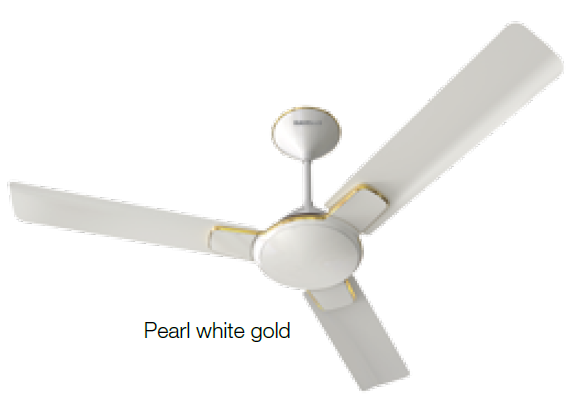 Enticer 900 mm Sweep Ceiling Fan Pearl White Gold