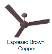 Enticer 900 mm Sweep Ceiling Fan Espresso Brown Copper