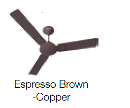 Enticer 1050 mm Sweep Ceiling Fan Espresso Brown Copper
