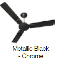 Enticer 1400 mm Sweep Ceiling Fan Metallic Black Chrome