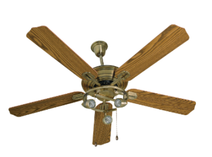 Cedar with Underlight 1320 mm Sweep Ceiling Fan Antique Brass