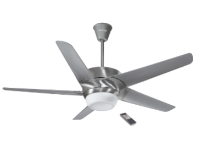 Lumos with Underlight 1320 mm Sweep Ceiling Fan Brushed Aluminium