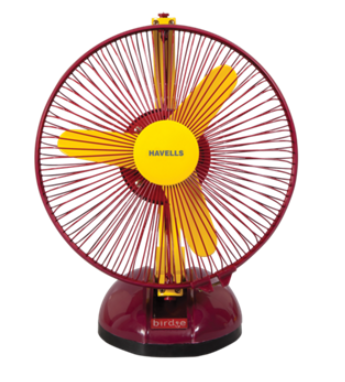 Birdie HS 230 mm Sweep Table Fan Yellow Maroon
