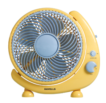 Crescent 250 mm Sweep Fan Yellow