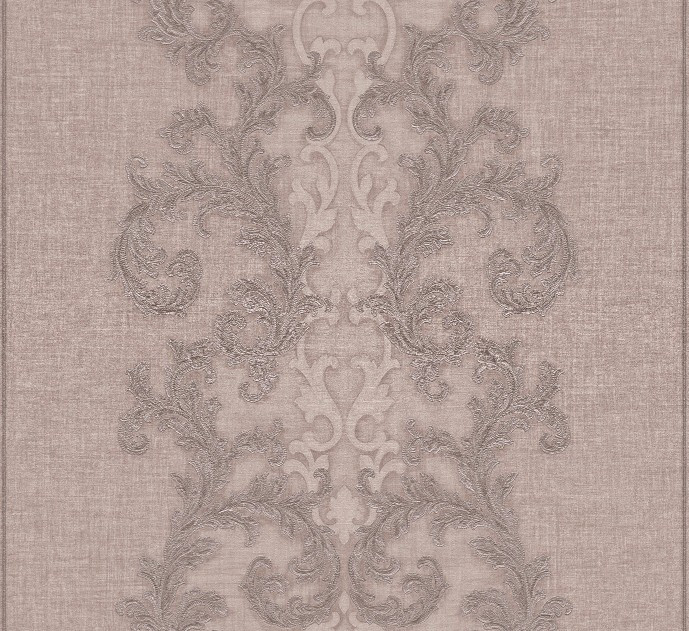 Versace II Classic Damask Wall Paper Brown Grey Metallic 962321