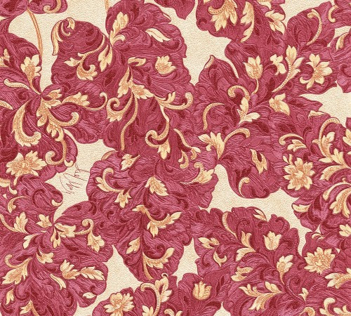 Kind of White Classic Damask Wall Paper Beige Brown Metallic 338695