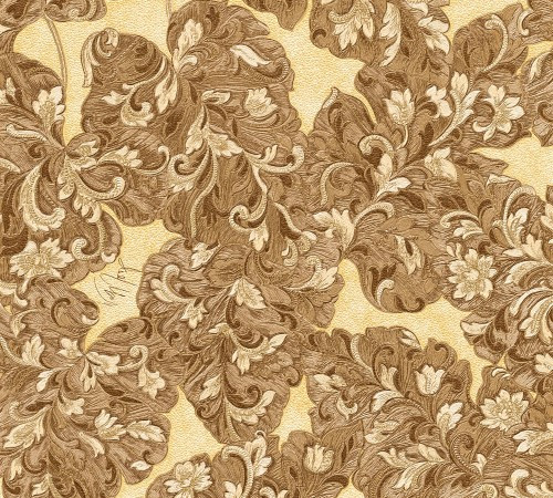 Kind of White Classic Damask Wall Paper Beige Metallic 338694