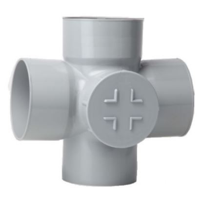 75 mm PVC SWR Solfit Double Door Tee 2266303
