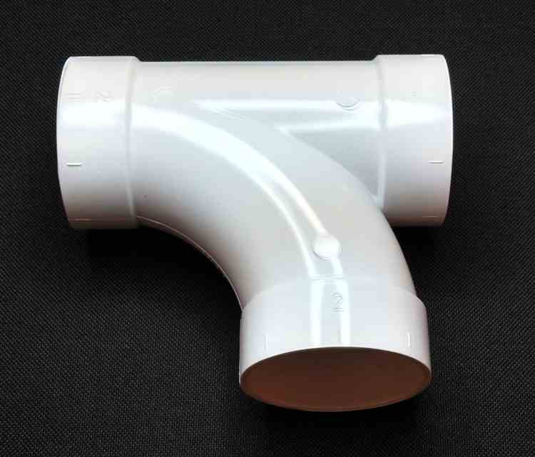 110 mm PVC SWR Pushfit Swept Tee Plain 2256415