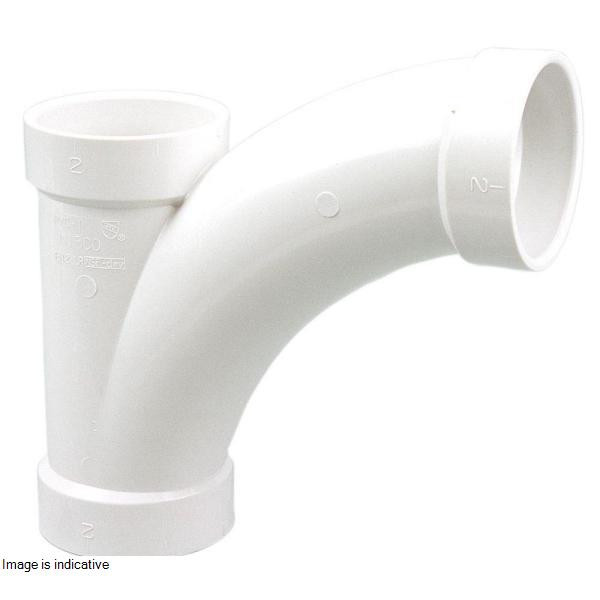 110 mm PVC SWR Pushfit Swept Tee Triple Socket 2556105